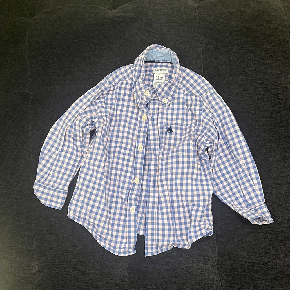 Pink & Blue Plaid Dress Shirt